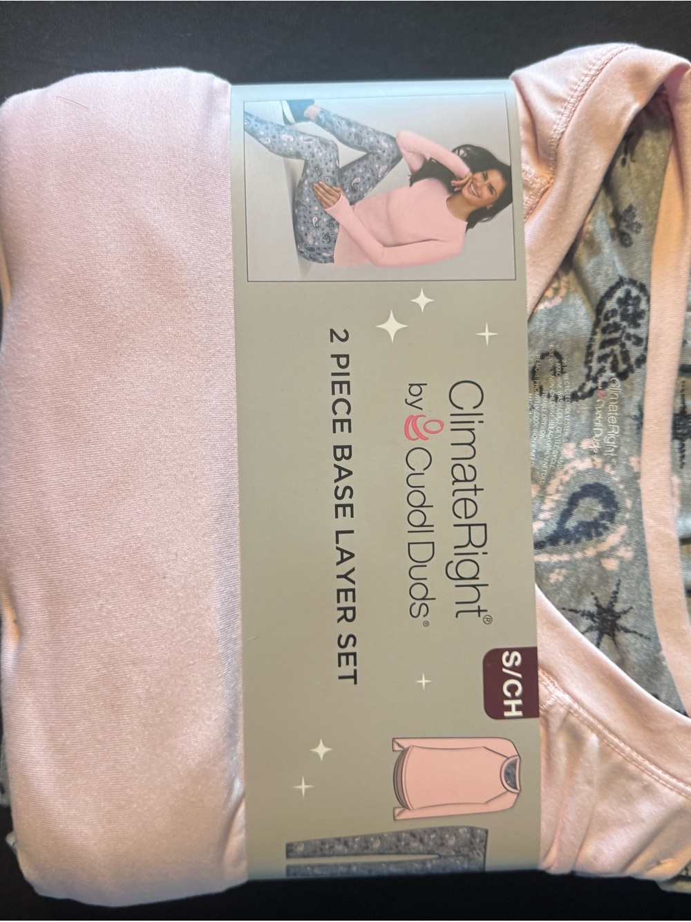 Cuddl Duds Pink 2-Piece ClimateRight Base Layer Set